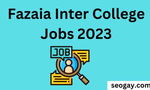Fazaia Inter College Jobs 2023-Apply Now